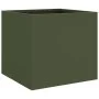 Olive green cold rolled steel planter 32x30x29 cm by , Pots and planters - Ref: Foro24-841541, Price: 30,92 €, Discount: %