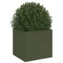 Olive green cold rolled steel planter 32x30x29 cm by , Pots and planters - Ref: Foro24-841541, Price: 30,92 €, Discount: %