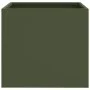 Olive green cold rolled steel planter 32x30x29 cm by , Pots and planters - Ref: Foro24-841541, Price: 30,92 €, Discount: %