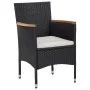 Garden dining set 5 pieces synthetic rattan and black acacia wood by vidaXL, Garden sets - Ref: Foro24-46169, Price: 303,86 €...