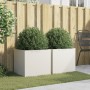 Planters 2 units white cold rolled steel 49x47x46 cm by , Pots and planters - Ref: Foro24-841562, Price: 90,69 €, Discount: %