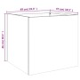 Pflanzgefäße 2 Einheiten aus weißem kaltgewalztem Stahl 49x47x46 cm von , Töpfe und Pflanzgefäße - Ref: Foro24-841562, Preis:...