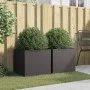 Jardineras 2 unidades acero laminado en frío negro 49x47x46 cm de , Maceteros y jardineras - Ref: Foro24-841560, Precio: 89,2...