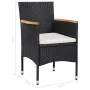Garden dining set 5 pieces synthetic rattan and black acacia wood by vidaXL, Garden sets - Ref: Foro24-46169, Price: 303,86 €...