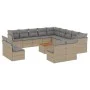 14-teiliges Gartensofa-Set mit beigen synthetischen Rattankissen von , Gartensets - Ref: Foro24-3223938, Preis: 865,43 €, Rab...