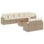 9-piece garden sofa set with beige synthetic rattan cushions by , Garden sets - Ref: Foro24-3224210, Price: 623,38 €, Discoun...