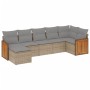 Set sofás de jardín 7 piezas y cojines ratán sintético beige de , Conjuntos de jardín - Ref: Foro24-3260274, Precio: 444,37 €...
