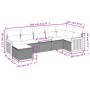 7-teiliges Gartensofa-Set und beigefarbene synthetische Rattankissen von , Gartensets - Ref: Foro24-3260274, Preis: 443,72 €,...