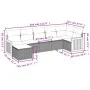 7-teiliges Gartensofa-Set und beigefarbene synthetische Rattankissen von , Gartensets - Ref: Foro24-3260274, Preis: 451,43 €,...