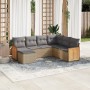 7-teiliges Gartensofa-Set und beigefarbene synthetische Rattankissen von , Gartensets - Ref: Foro24-3260288, Preis: 444,37 €,...