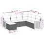 7-piece garden sofa set and beige synthetic rattan cushions by , Garden sets - Ref: Foro24-3260288, Price: 452,30 €, Discount: %