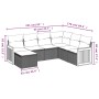 7-teiliges Gartensofa-Set und beigefarbene synthetische Rattankissen von , Gartensets - Ref: Foro24-3260288, Preis: 444,37 €,...