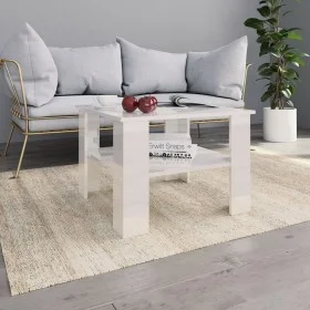 Mesa de centro madera contrachapada blanco brillante 60x60x42cm de vidaXL, Mesas de centro - Ref: Foro24-800213, Precio: 47,3...