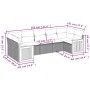7-piece garden sofa set with gray PE rattan cushions by , Garden sets - Ref: Foro24-3260352, Price: 443,13 €, Discount: %