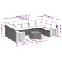 Gartensofa-Set mit beigen Kissen, 10-teilig, synthetisches Rattan von , Gartensets - Ref: Foro24-3260365, Preis: 644,33 €, Ra...