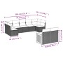 9-teiliges Gartenmöbel-Set und graue synthetische Rattankissen von , Gartensets - Ref: Foro24-3260373, Preis: 568,45 €, Rabat...