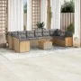 11-teiliges Gartensofa-Set mit beigen synthetischen Rattankissen von , Gartensets - Ref: Foro24-3260414, Preis: 677,30 €, Rab...
