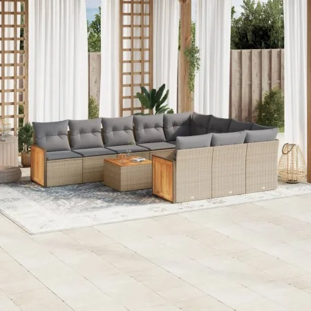11-piece garden sofa set with beige synthetic rattan cushions by , Garden sets - Ref: Foro24-3260428, Price: 677,30 €, Discou...