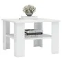 Mesa de centro madera contrachapada blanco brillante 60x60x42cm de vidaXL, Mesas de centro - Ref: Foro24-800213, Precio: 47,3...