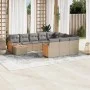 11-teiliges Gartensofa-Set mit beigen synthetischen Rattankissen von , Gartensets - Ref: Foro24-3260449, Preis: 677,30 €, Rab...