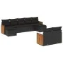 8-piece garden sofa set and black synthetic rattan cushions by , Garden sets - Ref: Foro24-3260480, Price: 558,79 €, Discount: %
