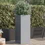 Pflanzgefäß aus silber verzinktem Stahl, 32 x 29 x 75 cm von , Töpfe und Pflanzgefäße - Ref: Foro24-841576, Preis: 52,37 €, R...