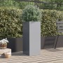 Jardinera de acero galvanizado plateado 32x29x75 cm de , Maceteros y jardineras - Ref: Foro24-841576, Precio: 54,87 €, Descue...