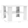 Mesa de centro madera contrachapada blanco brillante 60x60x42cm de vidaXL, Mesas de centro - Ref: Foro24-800213, Precio: 47,3...