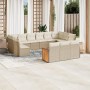 Gartensofa-Set mit Kissen, 13-teilig, beiges synthetisches Rattan von , Gartensets - Ref: Foro24-3260539, Preis: 859,93 €, Ra...