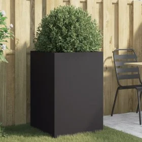 Black cold rolled steel planter 52x48x75 cm by , Pots and planters - Ref: Foro24-841583, Price: 88,45 €, Discount: %
