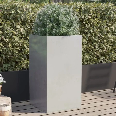 Jardinera de acero inoxidable plateado 42x38x75 cm de , Maceteros y jardineras - Ref: Foro24-841581, Precio: 70,92 €, Descuen...