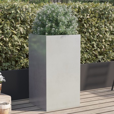 Pflanzgefäß aus silbernem Edelstahl, 42 x 38 x 75 cm von , Töpfe und Pflanzgefäße - Ref: Foro24-841581, Preis: 99,79 €, Rabat...