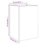 Pflanzgefäß aus silber verzinktem Stahl, 52 x 48 x 75 cm von , Töpfe und Pflanzgefäße - Ref: Foro24-841588, Preis: 64,69 €, R...