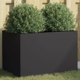 Black cold rolled steel planter 62x40x39 cm by , Pots and planters - Ref: Foro24-841595, Price: 64,52 €, Discount: %