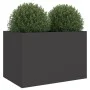Black cold rolled steel planter 62x40x39 cm by , Pots and planters - Ref: Foro24-841595, Price: 64,49 €, Discount: %