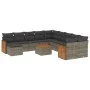 12-piece garden sofa set with gray synthetic rattan cushions by , Garden sets - Ref: Foro24-3260660, Price: 757,84 €, Discoun...