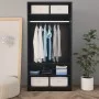 Black plywood cabinet 100x50x200 cm by vidaXL, Wardrobes - Ref: Foro24-800226, Price: 171,66 €, Discount: %