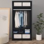 Schwarzer Sperrholzschrank 100x50x200 cm von vidaXL, Kleiderschränke - Ref: Foro24-800226, Preis: 189,15 €, Rabatt: %