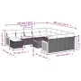 Gartensofa- und Kissenset 13-teilig aus schwarzem synthetischem Rattan von , Gartensets - Ref: Foro24-3260669, Preis: 810,85 ...