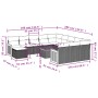 Gartensofa-Set mit Kissen, 13-teilig, graues synthetisches Rattan von , Gartensets - Ref: Foro24-3260674, Preis: 791,63 €, Ra...