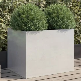 Pflanzgefäß aus silbernem Edelstahl, 62 x 47 x 46 cm von , Töpfe und Pflanzgefäße - Ref: Foro24-841605, Preis: 83,65 €, Rabat...