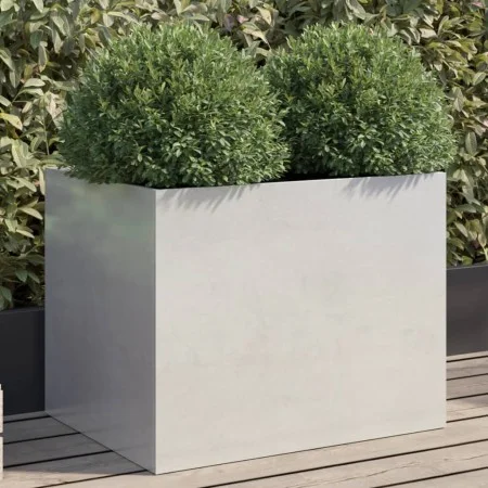 Pflanzgefäß aus silbernem Edelstahl, 62 x 47 x 46 cm von , Töpfe und Pflanzgefäße - Ref: Foro24-841605, Preis: 91,63 €, Rabat...