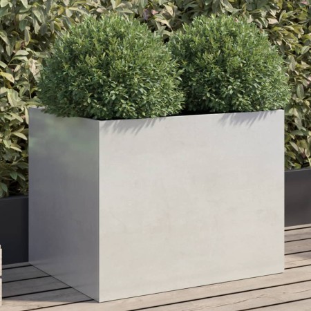 Pflanzgefäß aus silbernem Edelstahl, 62 x 47 x 46 cm von , Töpfe und Pflanzgefäße - Ref: Foro24-841605, Preis: 91,63 €, Rabat...