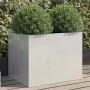 Pflanzgefäß aus silbernem Edelstahl, 62 x 47 x 46 cm von , Töpfe und Pflanzgefäße - Ref: Foro24-841605, Preis: 91,63 €, Rabat...
