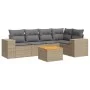 Garden sofa set with cushions 6 pieces beige synthetic rattan by , Garden sets - Ref: Foro24-3225436, Price: 395,44 €, Discou...
