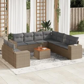 Garden sofa set with beige cushions 10 pieces synthetic rattan by , Garden sets - Ref: Foro24-3257844, Price: 724,35 €, Disco...