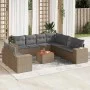 Garden sofa set with beige cushions 10 pieces synthetic rattan by , Garden sets - Ref: Foro24-3257844, Price: 724,37 €, Disco...