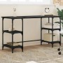 Escritorio de metal y madera de ingeniería negro 140x50x75 cm de , Escritorios - Ref: Foro24-845326, Precio: 90,96 €, Descuen...