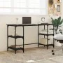 Black engineered metal and wood desk 140x50x75 cm by , Desks - Ref: Foro24-845326, Price: 89,84 €, Discount: %