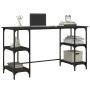 Black engineered metal and wood desk 140x50x75 cm by , Desks - Ref: Foro24-845326, Price: 89,84 €, Discount: %